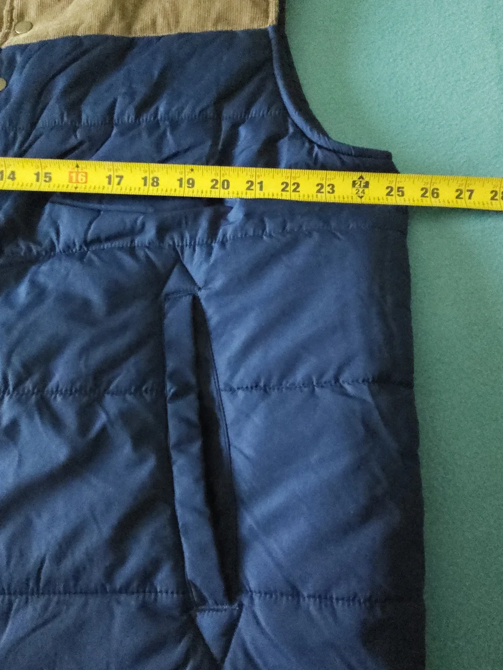 J. Crew Navy and Tan Quilted Puffer Vest NWT
